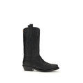 Ganni Schwarze Stiefel aus recyceltem Leder