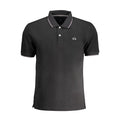 La Martina Schwarzes Baumwoll-Poloshirt