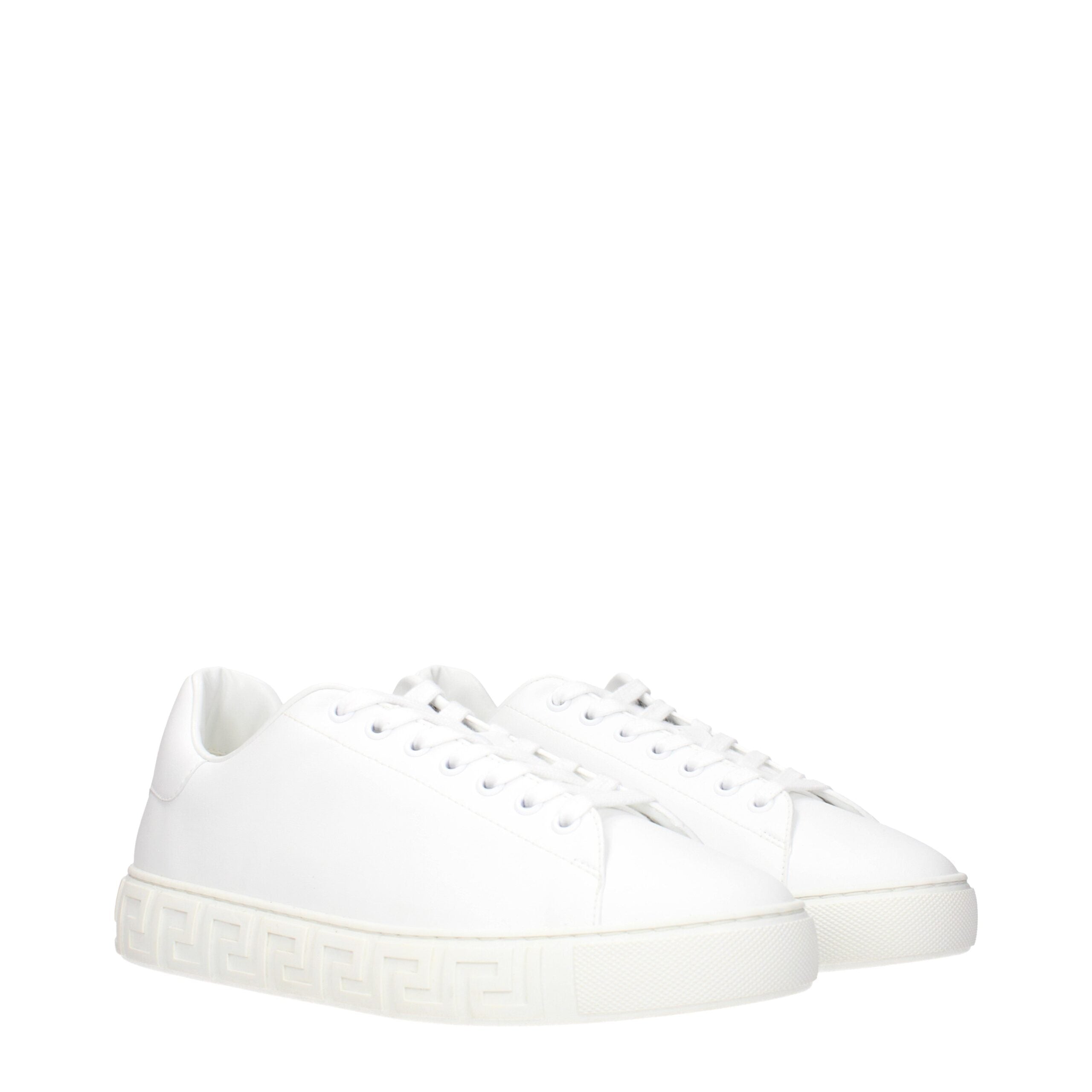 Versace Weiße Leder-Low Tops