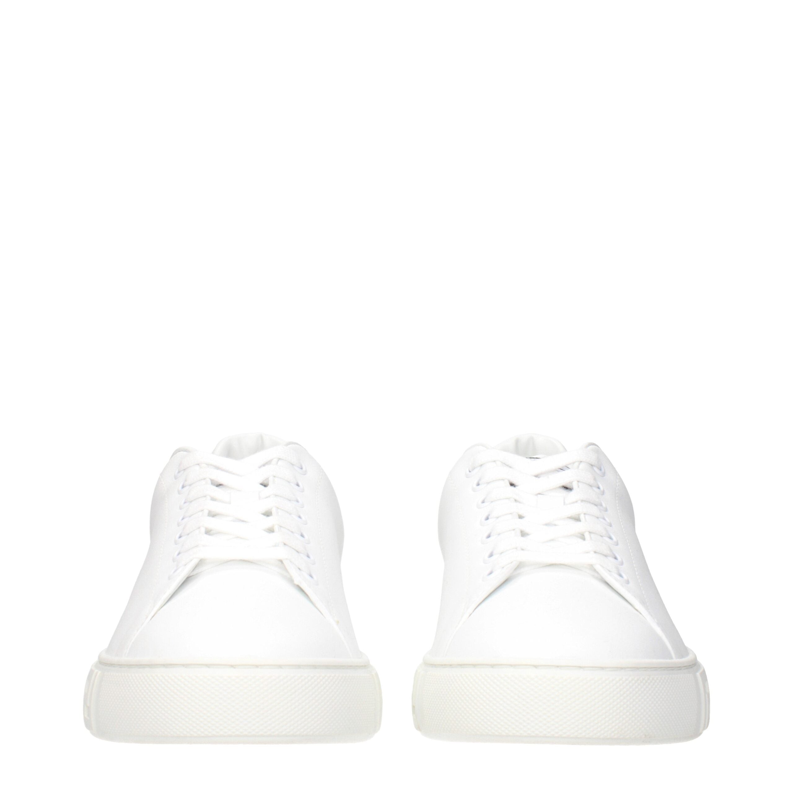Versace Weiße Leder-Low Tops