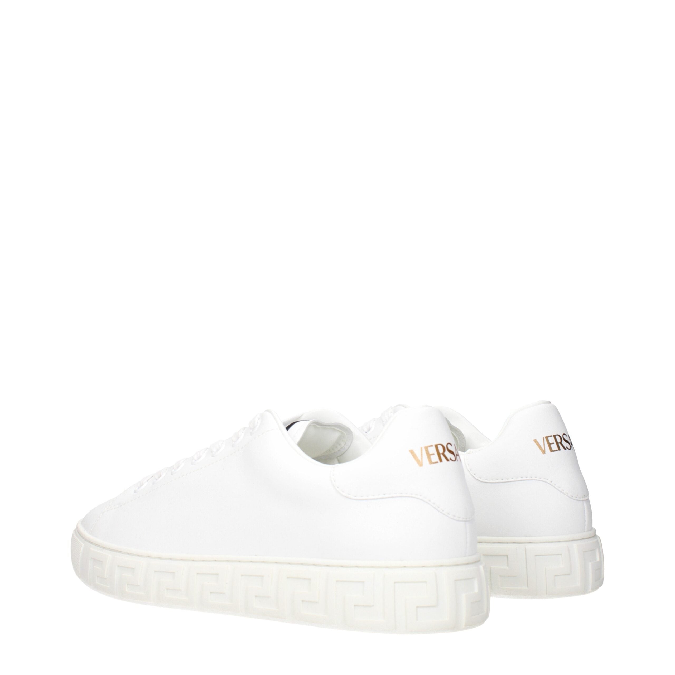 Versace Weiße Leder-Low Tops