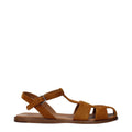 Church's Braune Leder-Flachsandalen