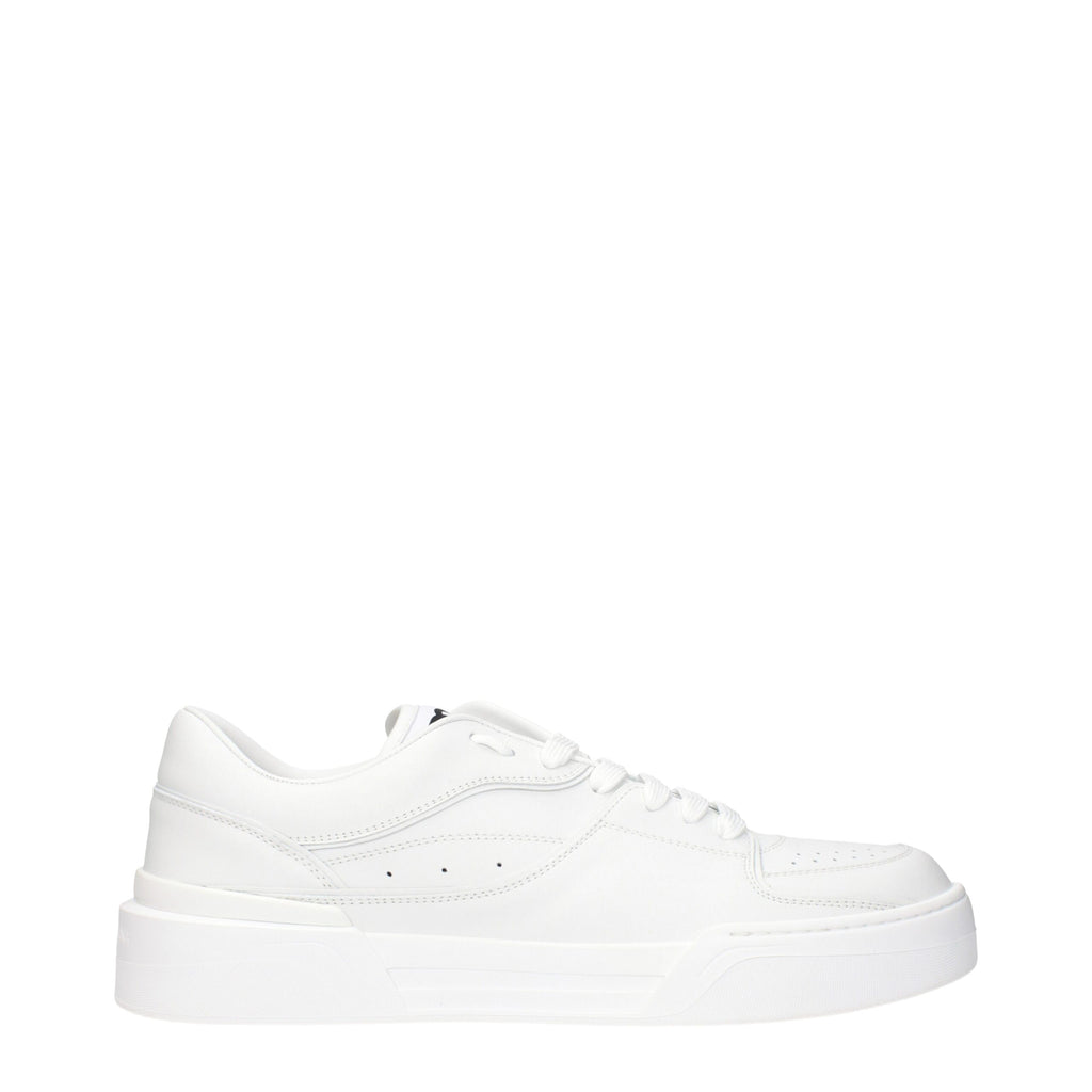Dolce & Gabbana Weiße Leder-Low Tops