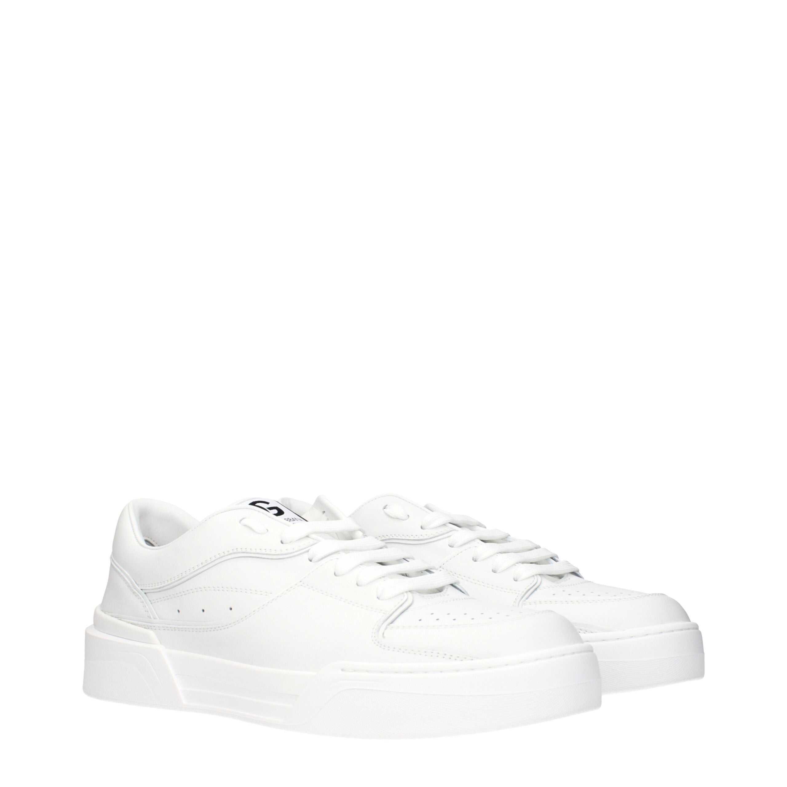 Dolce & Gabbana Weiße Leder-Low Tops