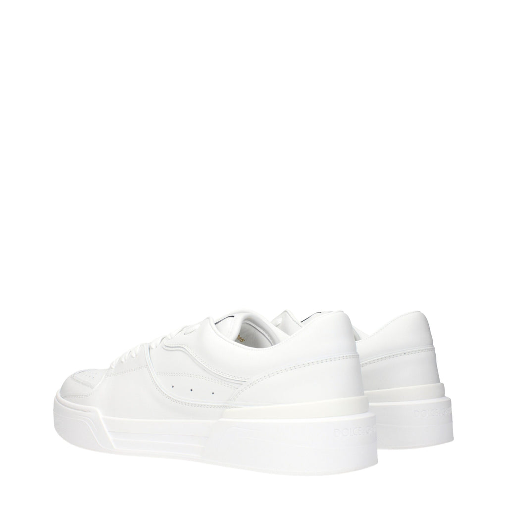 Dolce & Gabbana Weiße Leder-Low Tops