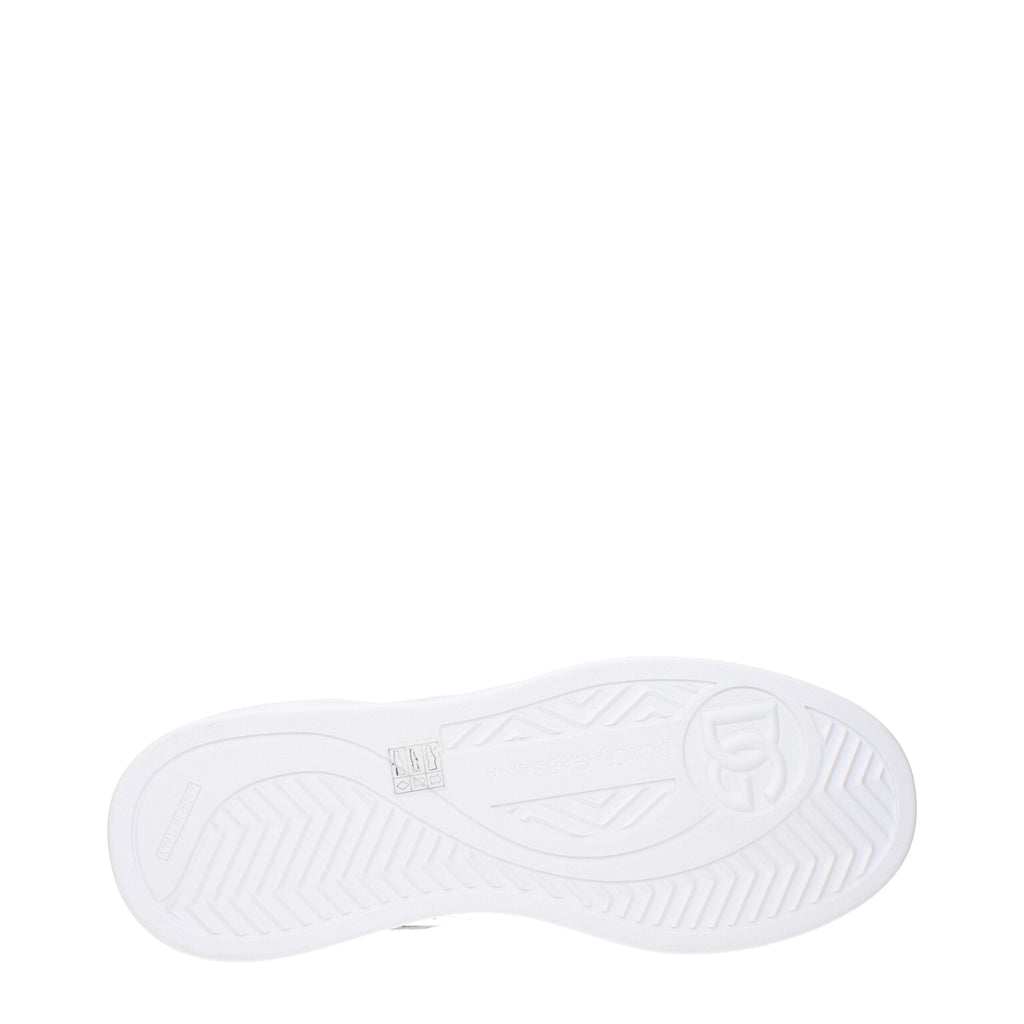 Dolce & Gabbana Weiße Leder-Low Tops