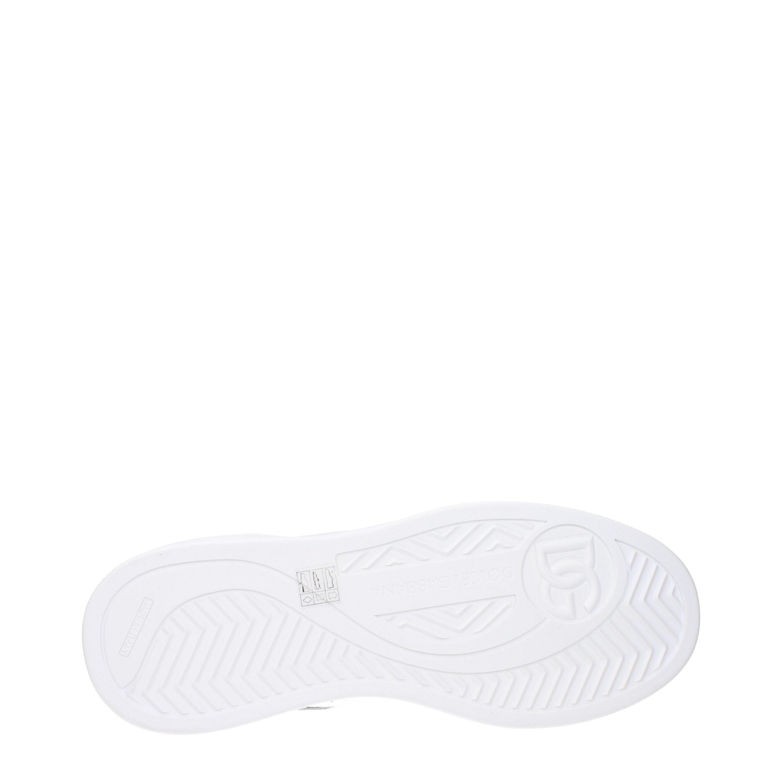 Dolce & Gabbana Weiße Leder-Low Tops