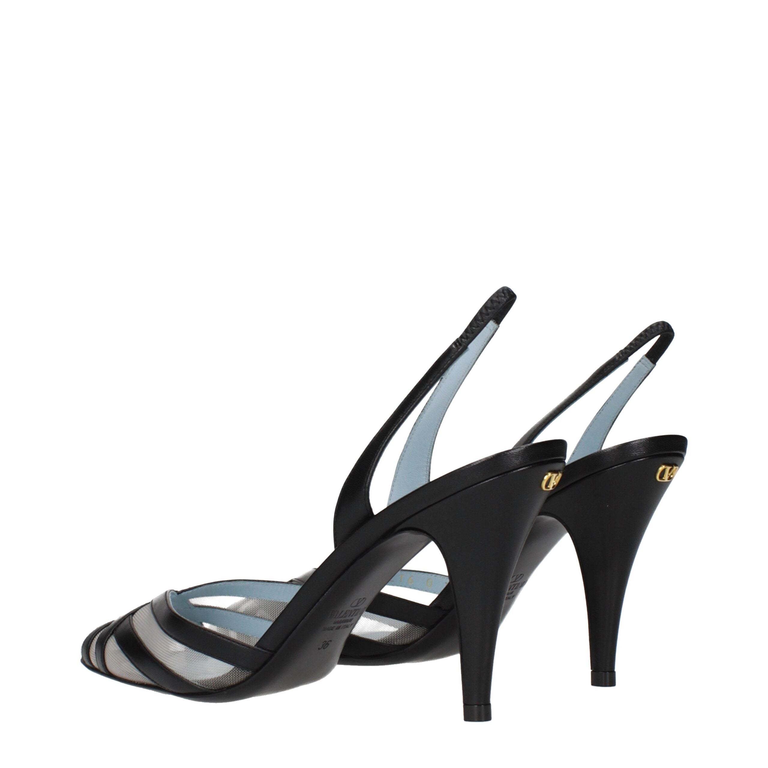 Valentino Garavani Schwarze Leder High Heel Pumps