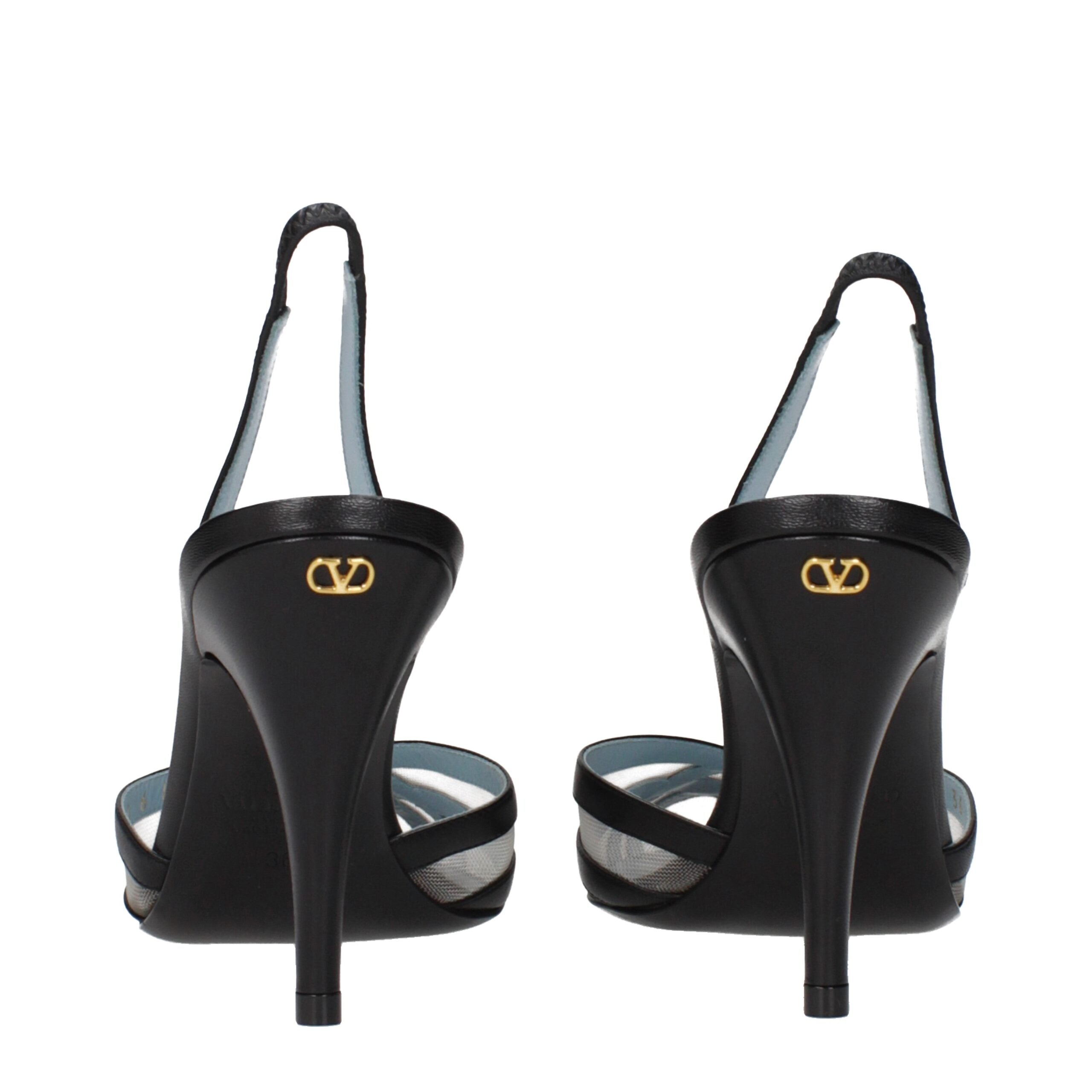 Valentino Garavani Schwarze Leder High Heel Pumps