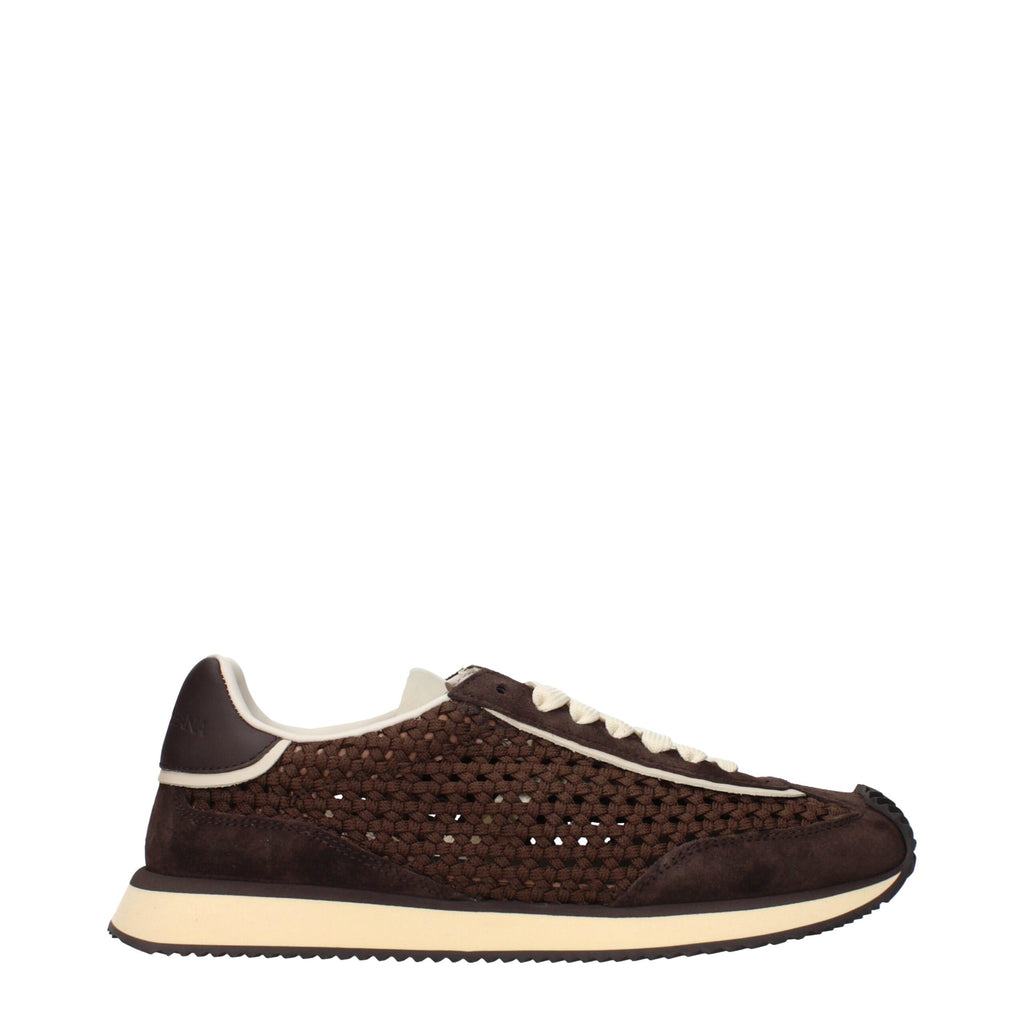 Dolce & Gabbana Braune Stoff Low Tops