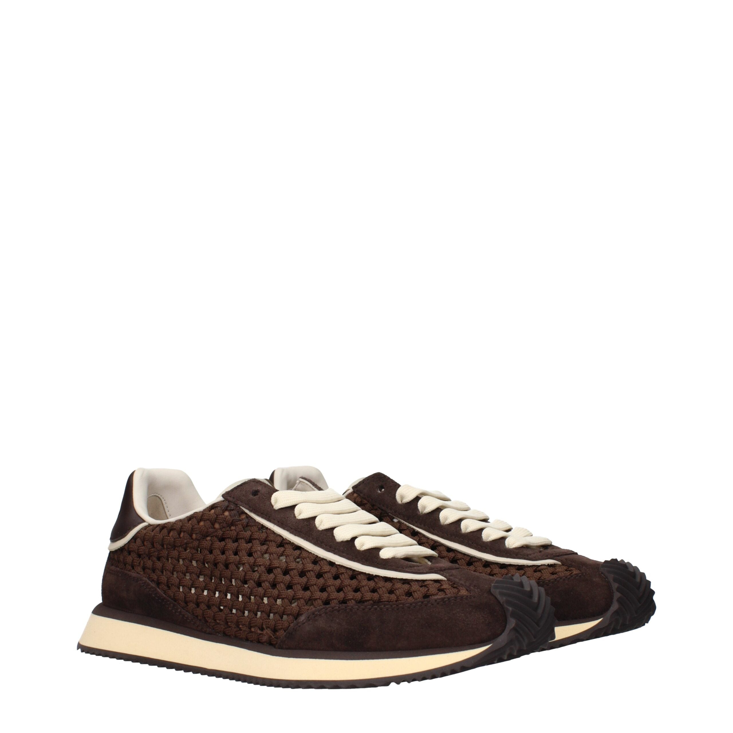 Dolce & Gabbana Braune Stoff Low Tops