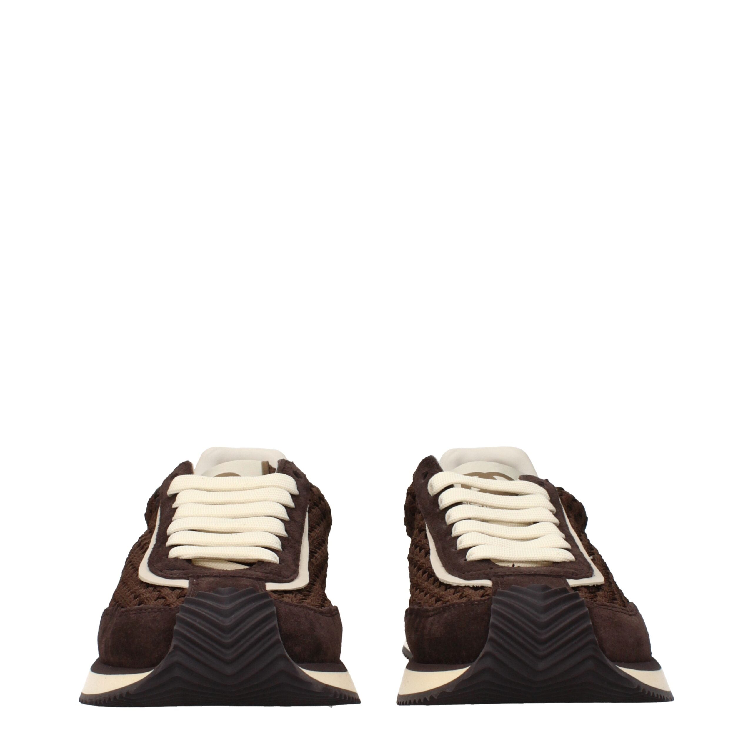 Dolce & Gabbana Braune Stoff Low Tops