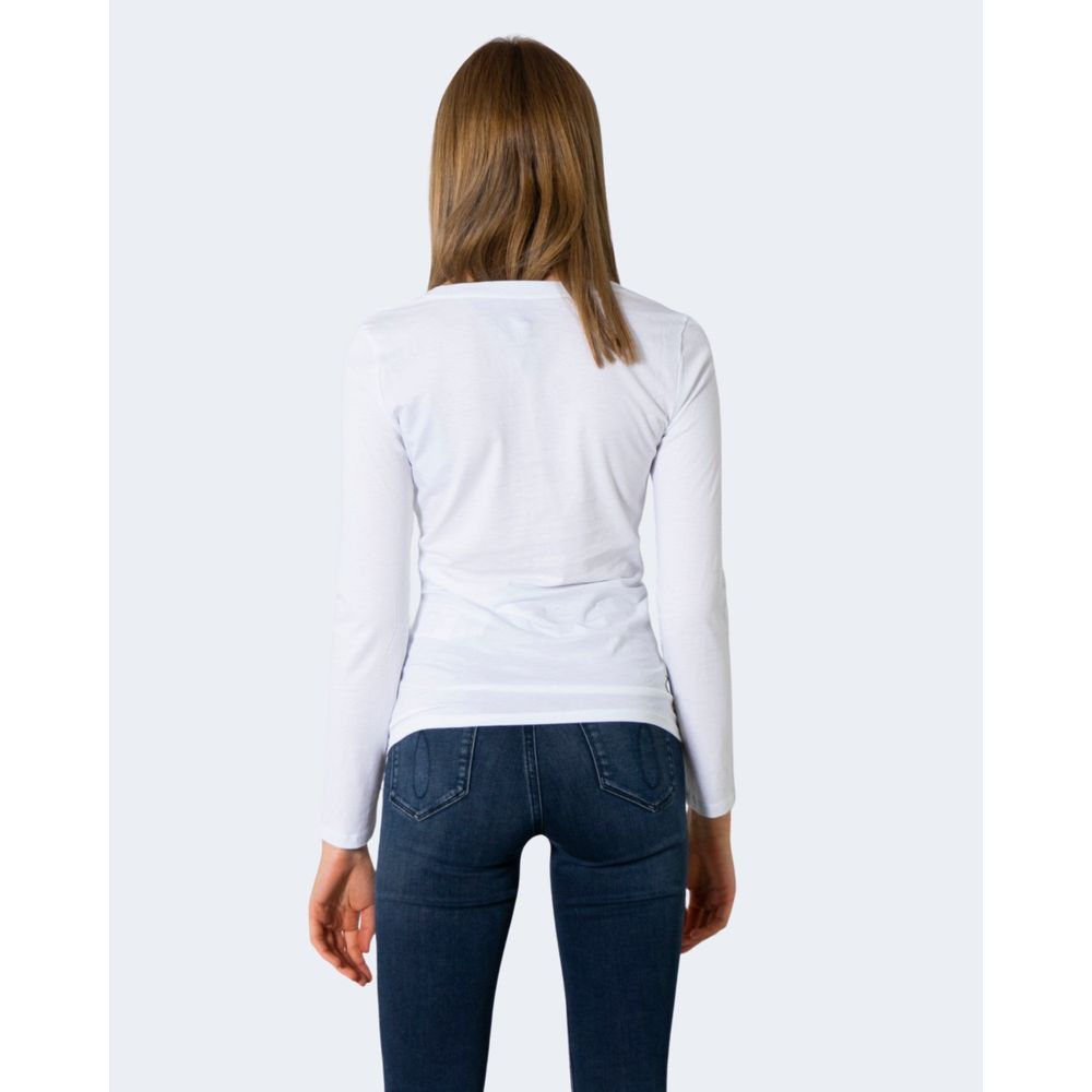Armani Exchange Weißes Baumwoll-Langarmshirt