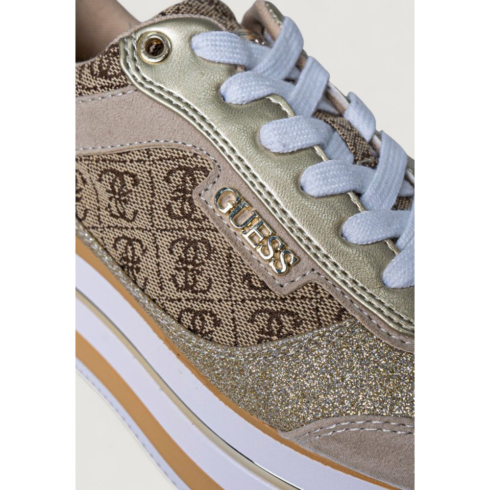 Guess Beige Polyester Sneaker