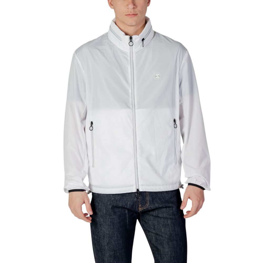 Armani Exchange Weiße Polyesterjacken &amp