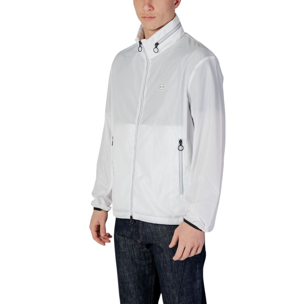 Armani Exchange Weiße Polyesterjacken &amp