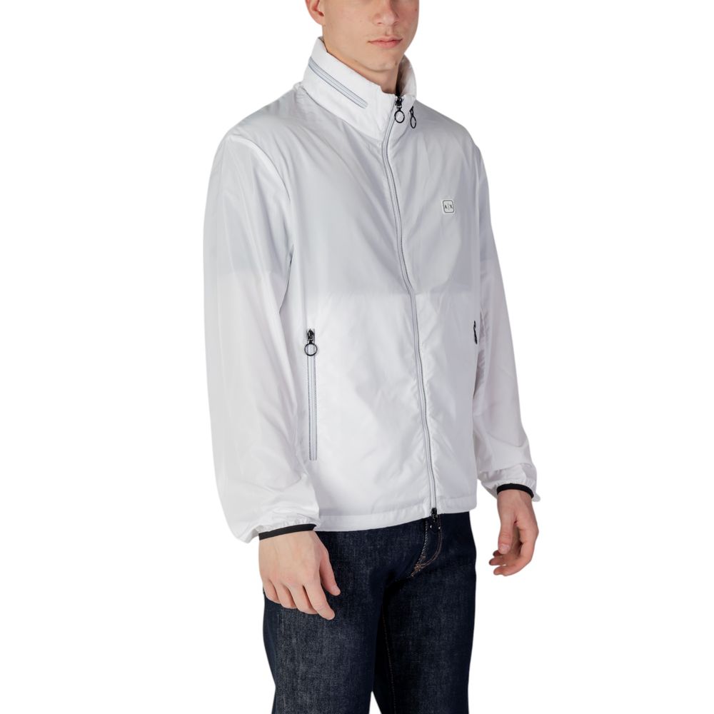 Armani Exchange Weiße Polyesterjacken &amp