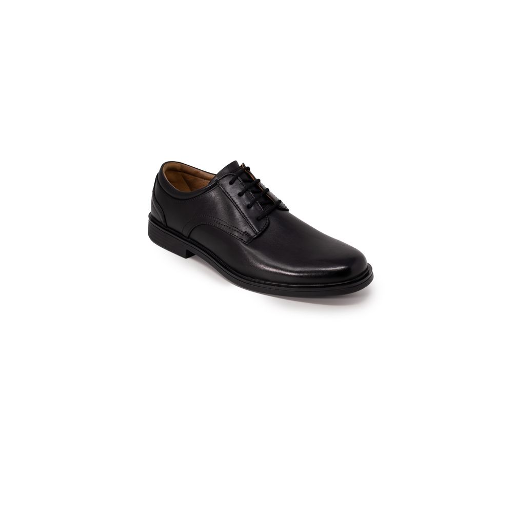 Clarks Schwarze Leder Oxfords und Derby