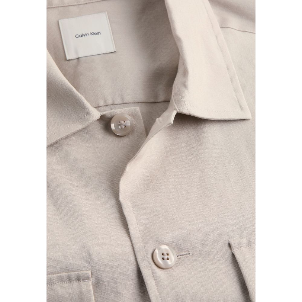 Calvin Klein Beige Lyocell Jackets And Coat