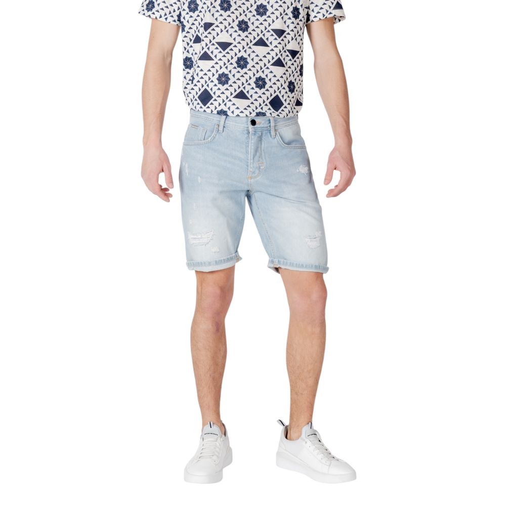 Antony Morato Hellblaue Baumwoll-Bermudas