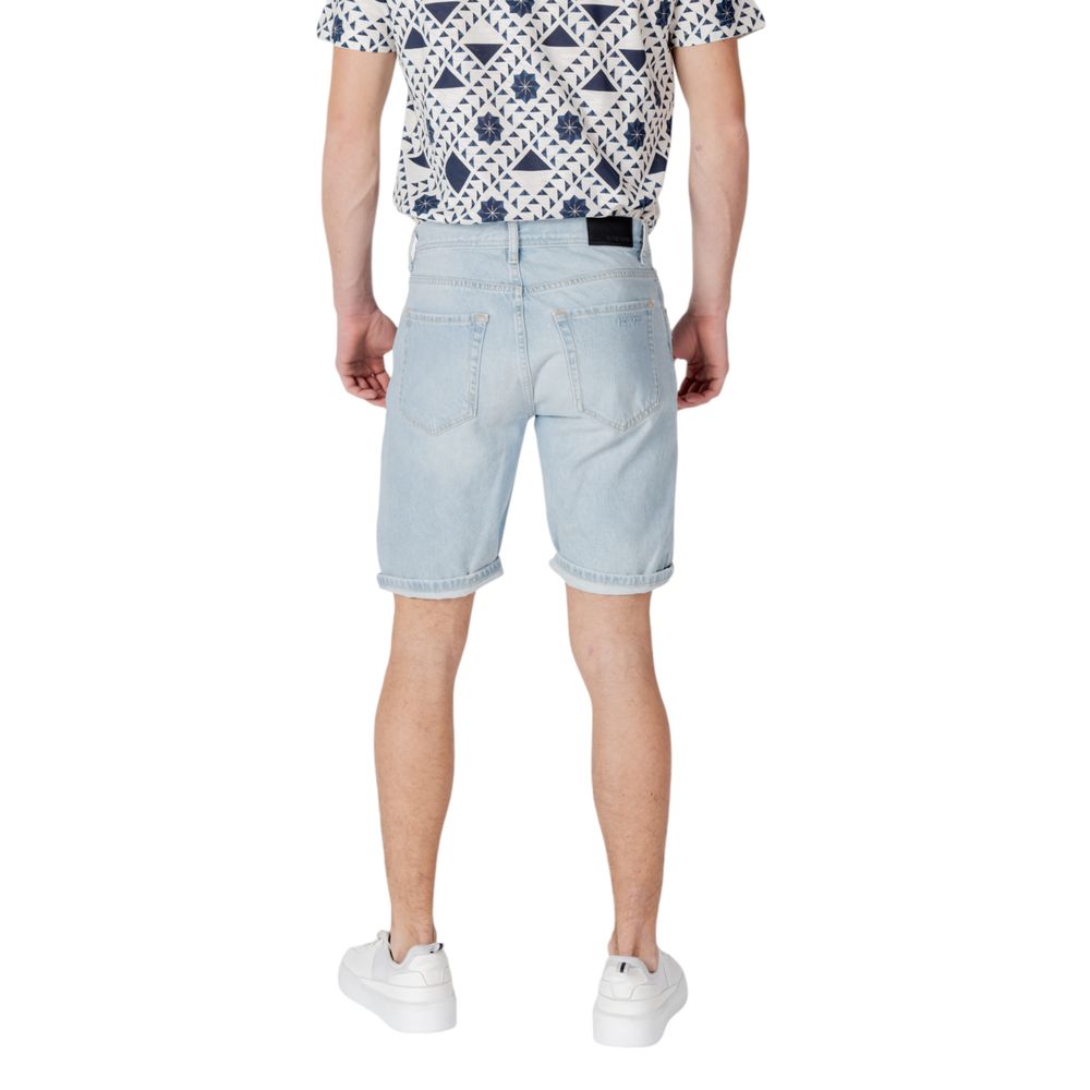 Antony Morato Hellblaue Baumwoll-Bermudas
