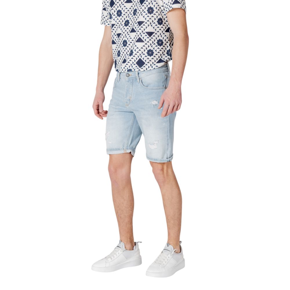 Antony Morato Hellblaue Baumwoll-Bermudas