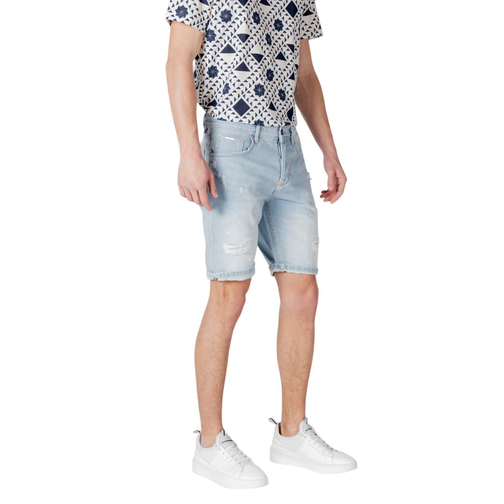 Antony Morato Hellblaue Baumwoll-Bermudas