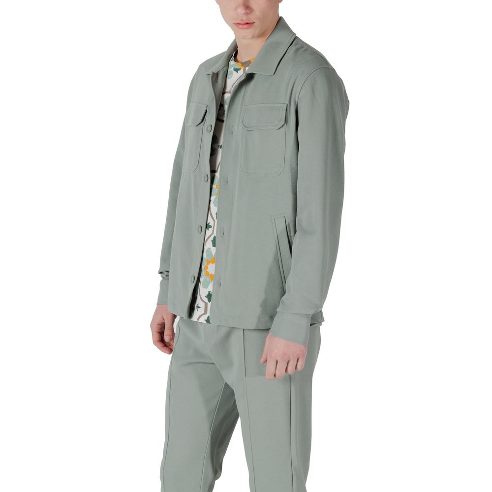 Antony Morato Grünes Polyester-Hemd
