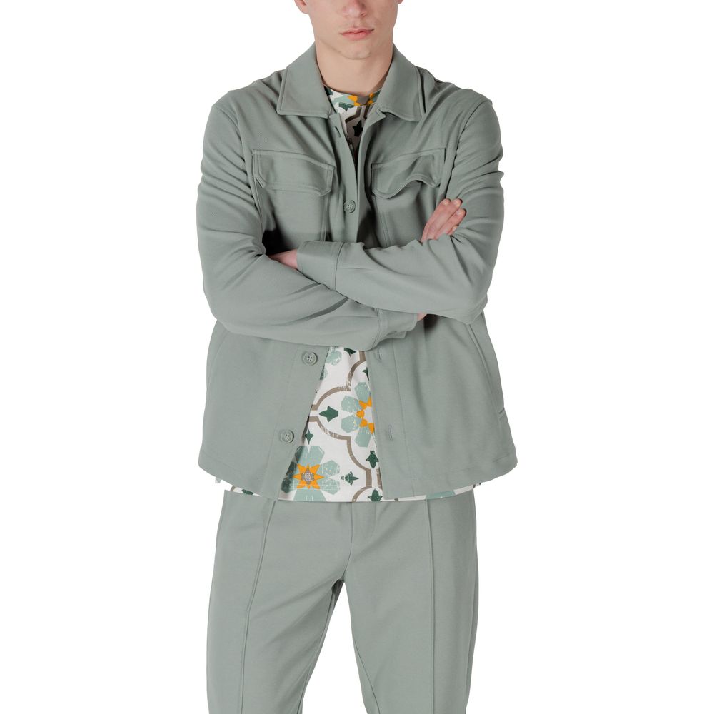 Antony Morato Grünes Polyester-Hemd
