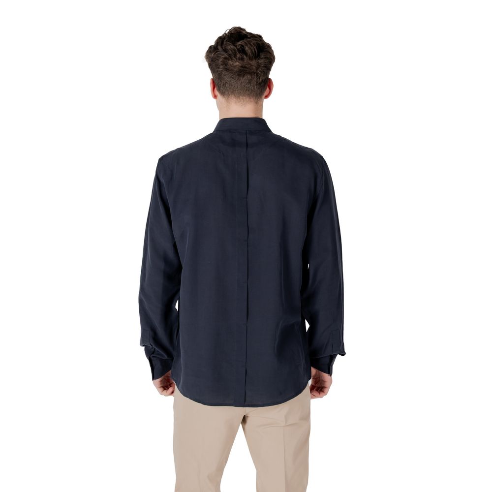 Antony Morato Blaues Lyocell-Hemd