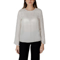 Armani Exchange Cremefarbene Viskose-Bluse