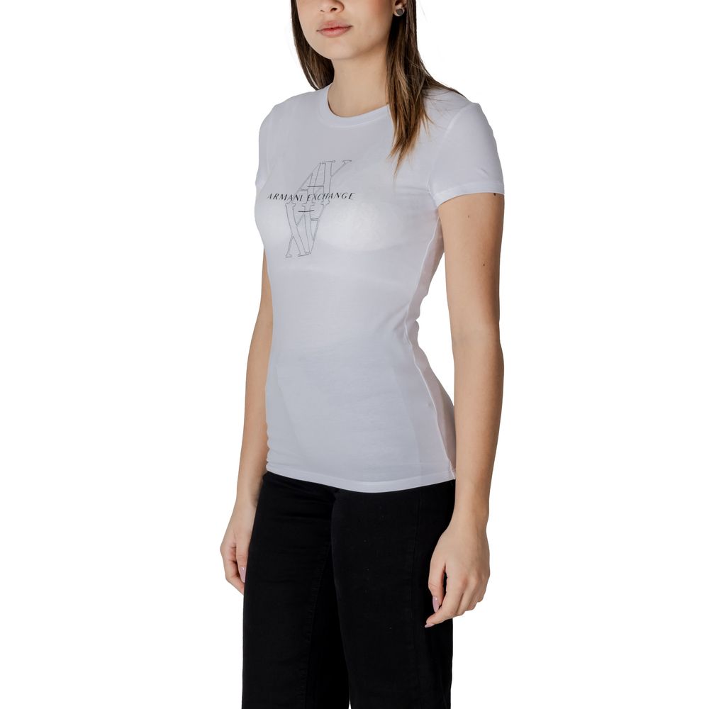 Armani Exchange T-Shirt aus weißer Baumwolle