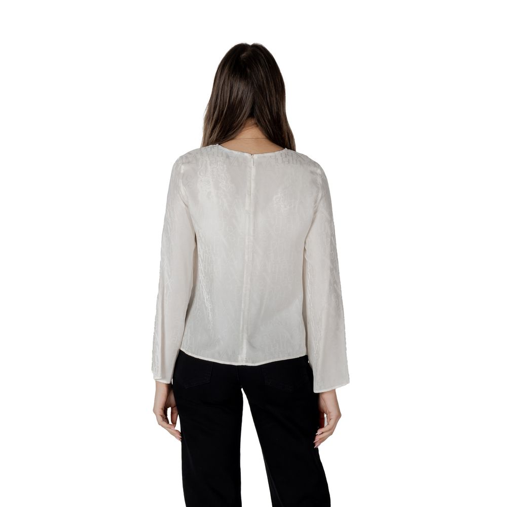 Armani Exchange Cremefarbene Viskose-Bluse