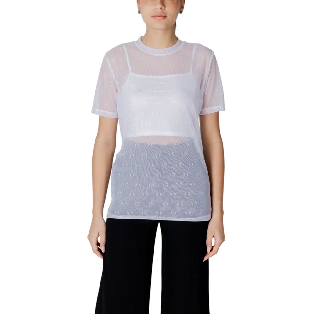 Armani Exchange T-Shirt aus weißem Polyamid