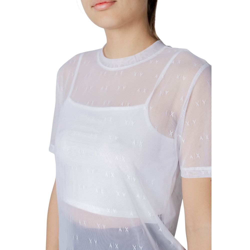Armani Exchange T-Shirt aus weißem Polyamid