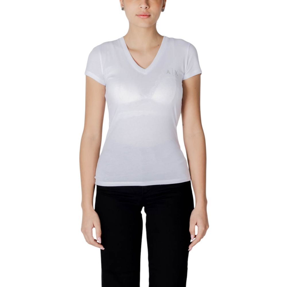Armani Exchange T-Shirt aus weißer Baumwolle