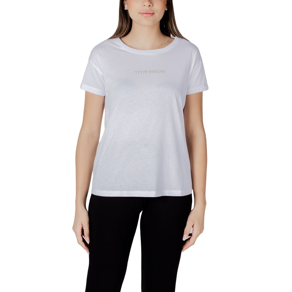Armani Exchange T-Shirt aus weißer Baumwolle
