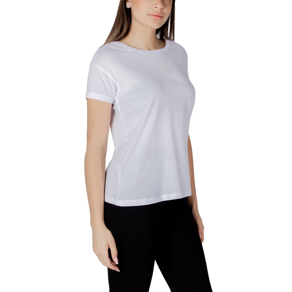 Armani Exchange T-Shirt aus weißer Baumwolle