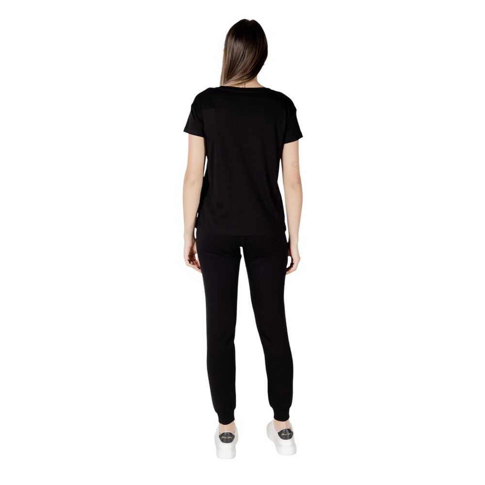 Armani Exchange Schwarzes T-Shirt aus Baumwolle