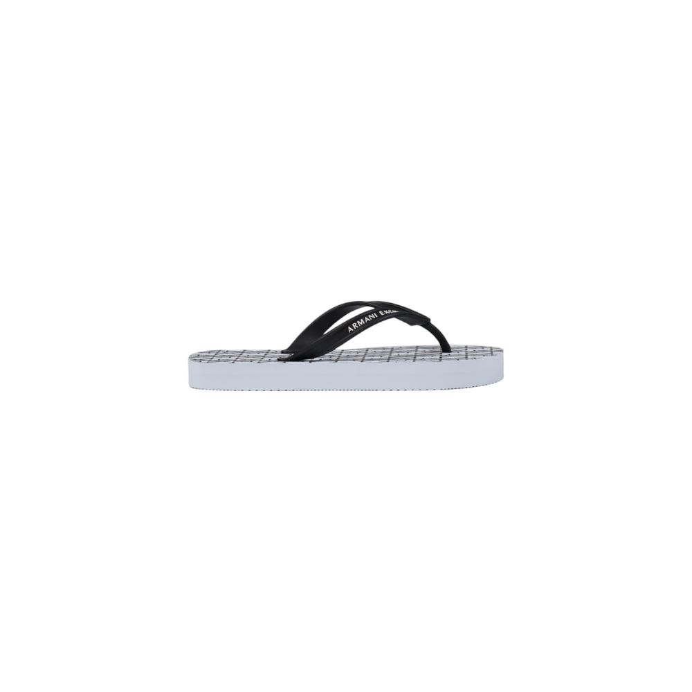 Armani Exchange Weiße Flip-Flop-Sandale aus Gummi