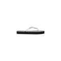 Armani Exchange Schwarze und weiße Flip-Flop-Sandale aus Gummi
