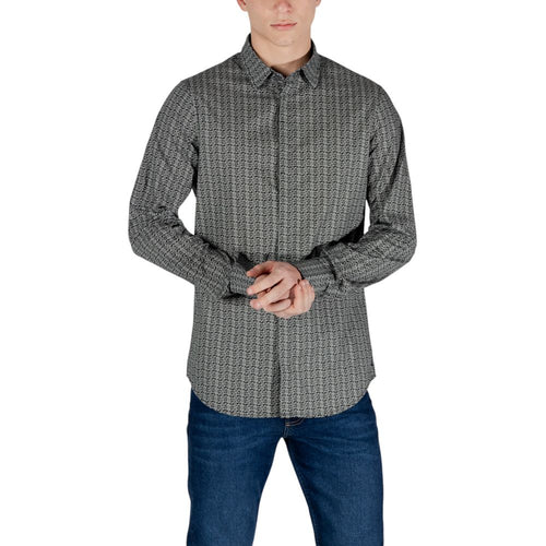 Armani Exchange Schwarzes Baumwollhemd