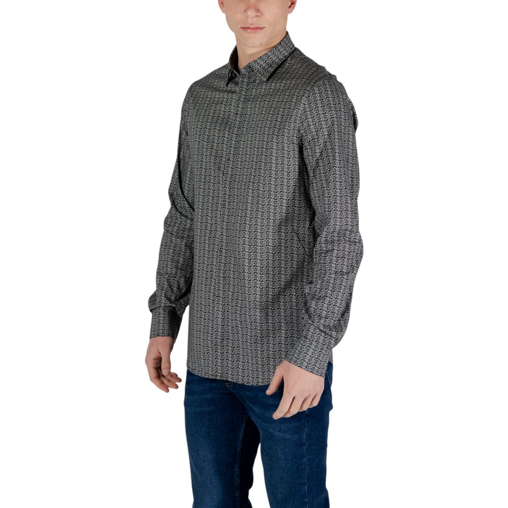 Armani Exchange Schwarzes Baumwollhemd