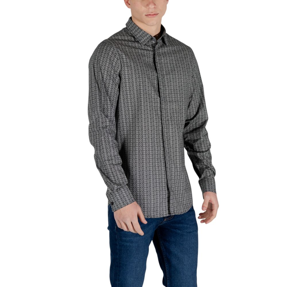 Armani Exchange Schwarzes Baumwollhemd