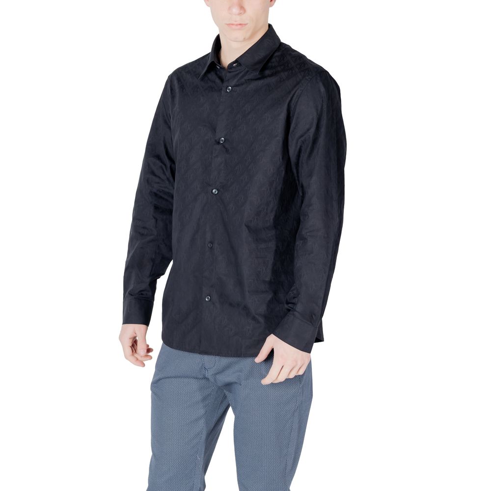 Armani Exchange Blaues Baumwollhemd