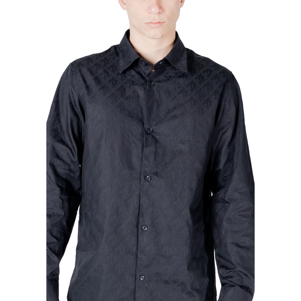 Armani Exchange Blaues Baumwollhemd