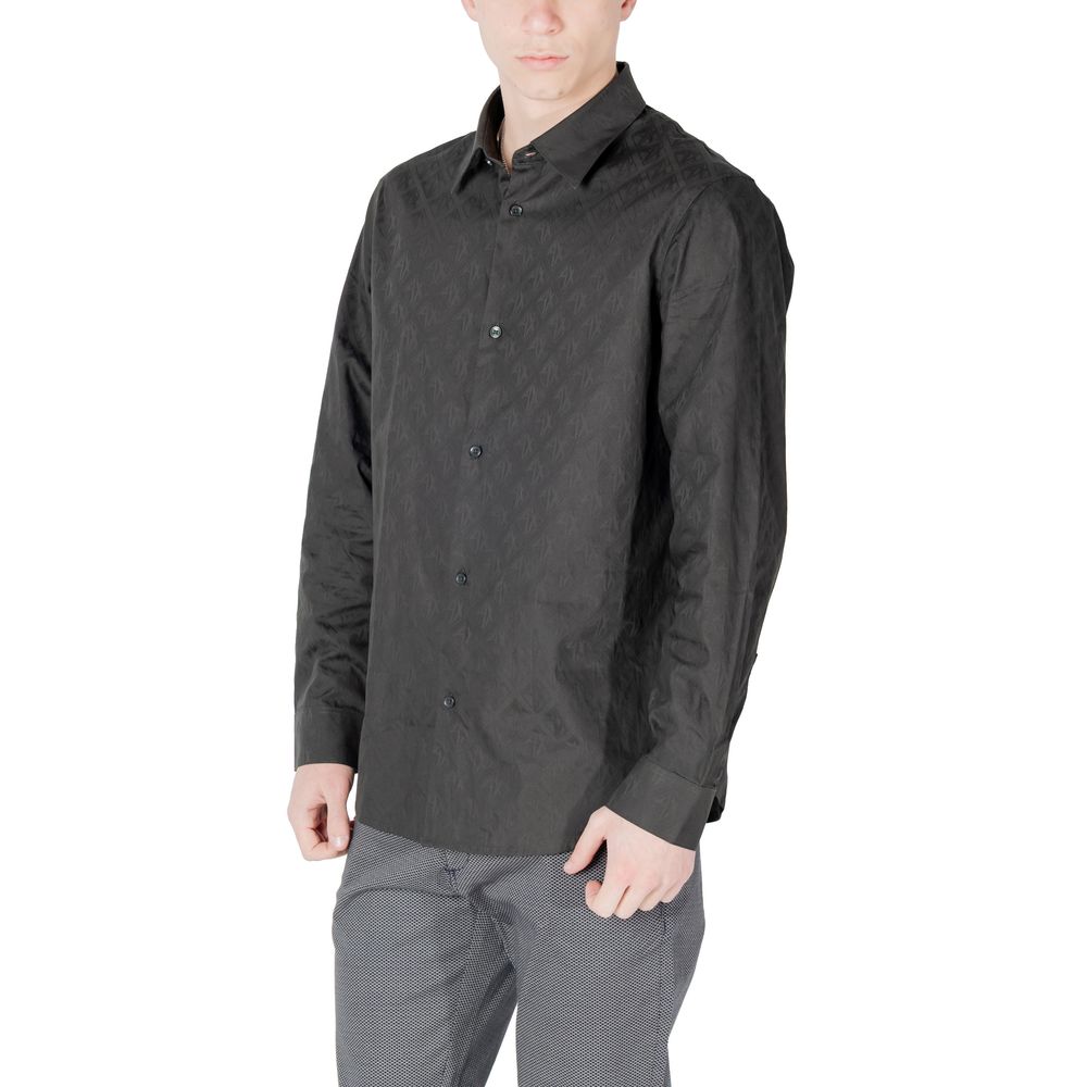 Armani Exchange Schwarzes Baumwollhemd
