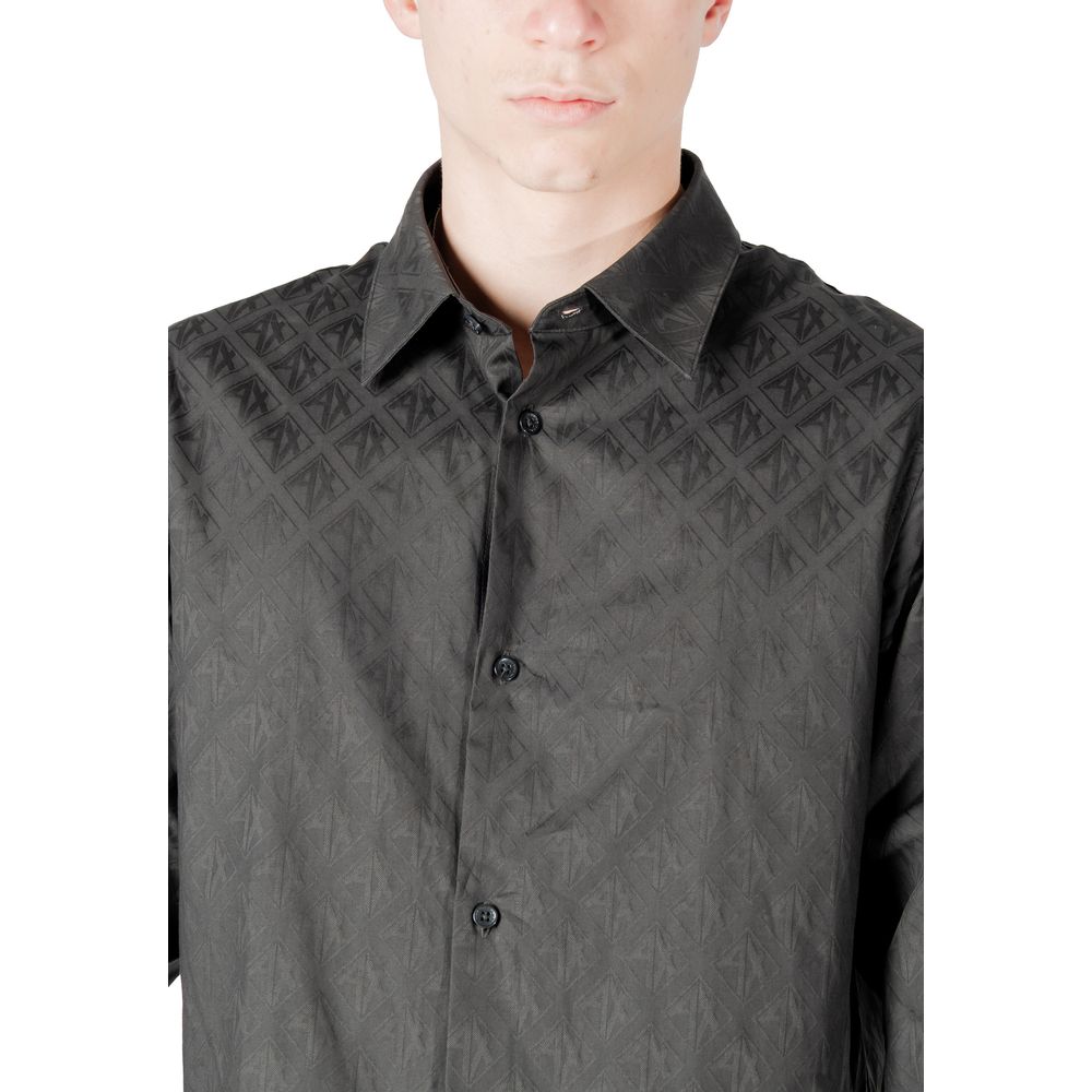 Armani Exchange Schwarzes Baumwollhemd