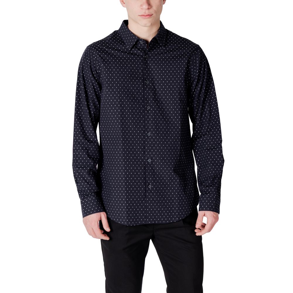 Armani Exchange Blaues Baumwollhemd