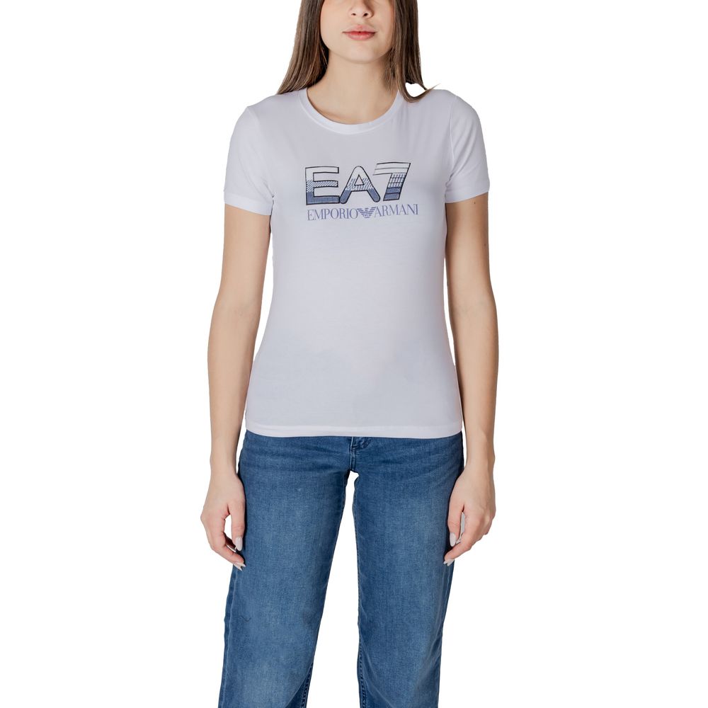 EA7 Emporio Armani White Cotton Sportswear